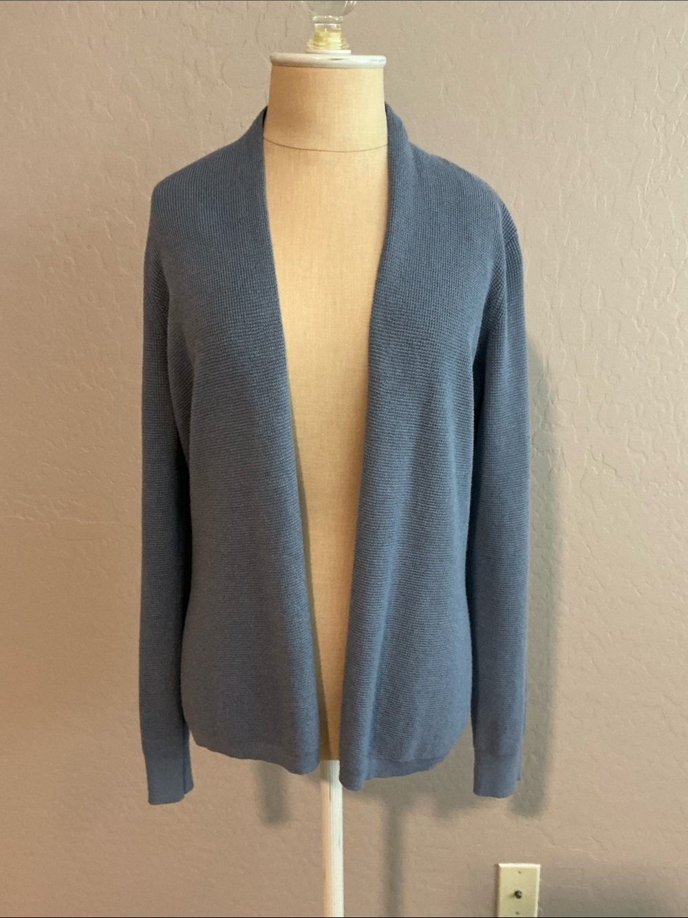 Cyrus Slate Blue Open-Front Cardigan